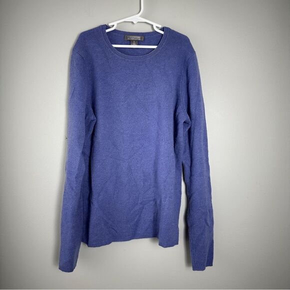Charter Club Cashmere Crewneck Pullover Sweater Purple Small Cozy Warm Longsleev - Picture 1 of 3